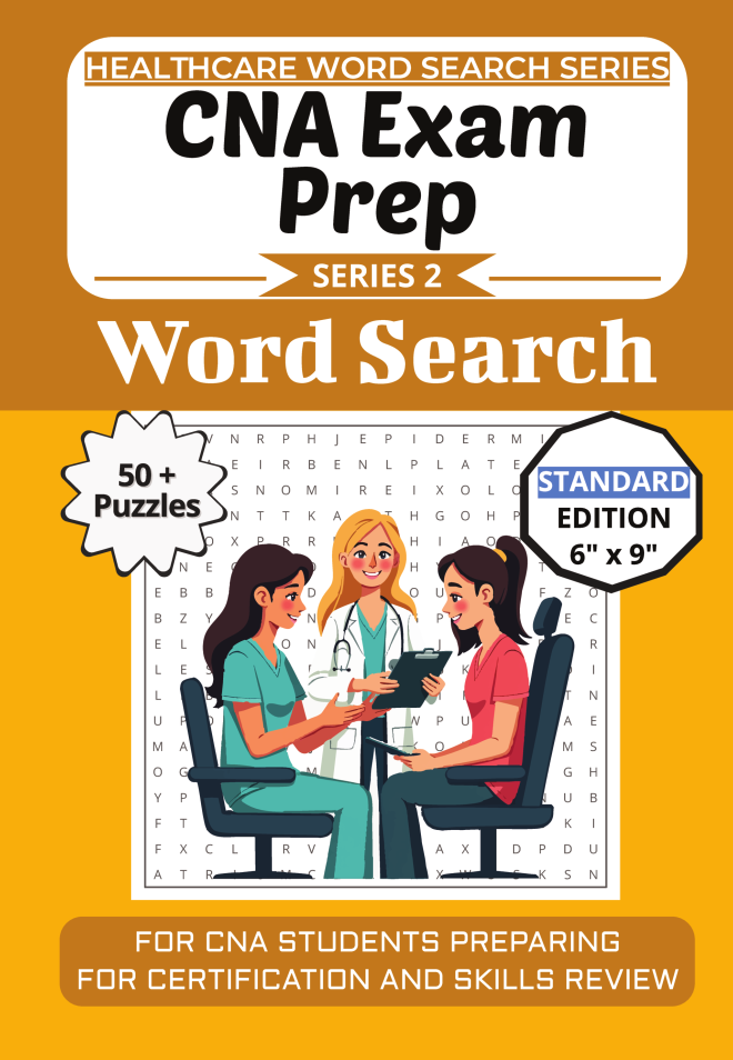 CNA Exam Prep Word Search Puzzle Book cover