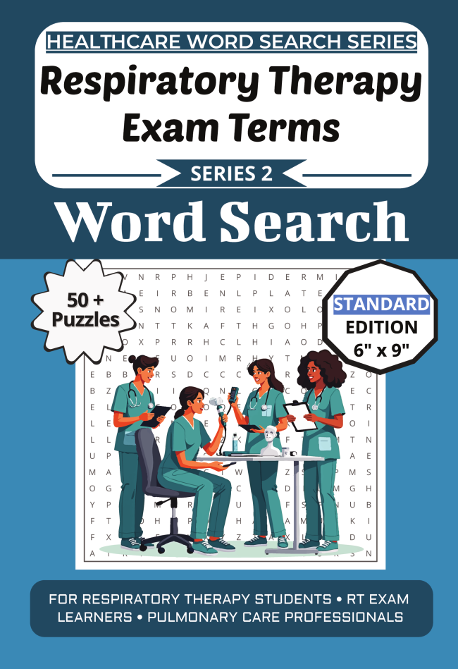 Respiratory Therapy Exam Terms Word Search Puzzle Book cover